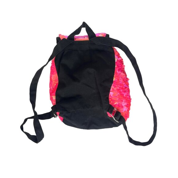 Justice Sequins Backpack Bright Pink Flamingo Pockets School Girls - Picture 2 of 9
